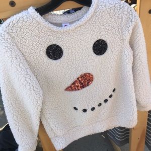 Cute girls snowman sweater